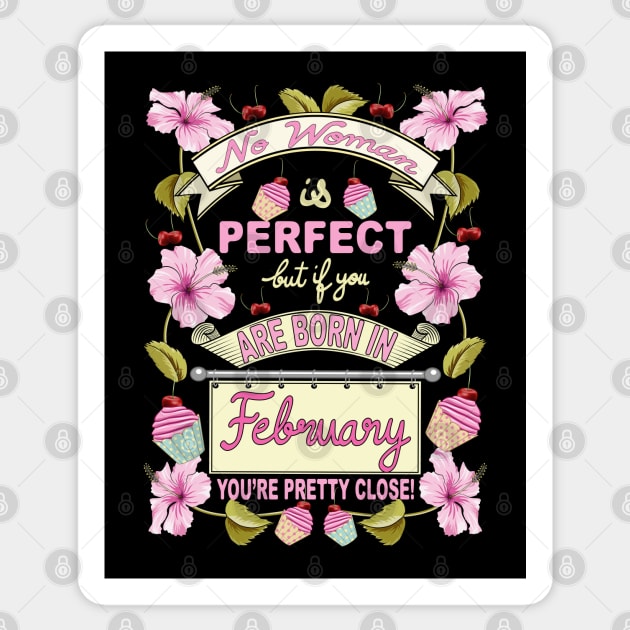 February Woman Sticker by Designoholic